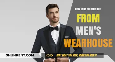Renting a Suit from Men's Wearhouse: Duration and Details
