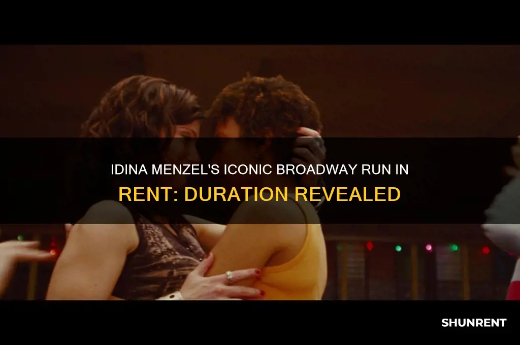 how long was idina menzel in rent on broadway