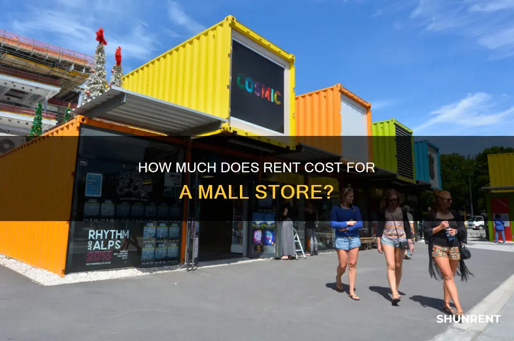 how m7ch is rent at a mall