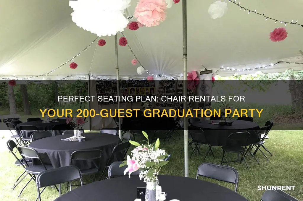 how many chairs to rent for 200 graduatioon party