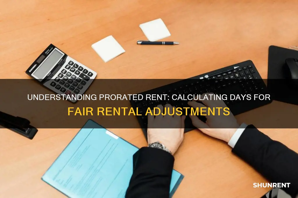 how many days is prorated rent based on