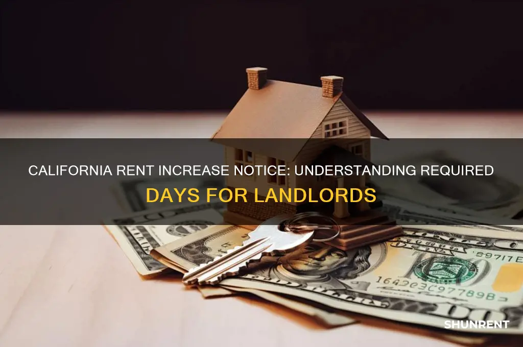 how many days notice to raise rent in california