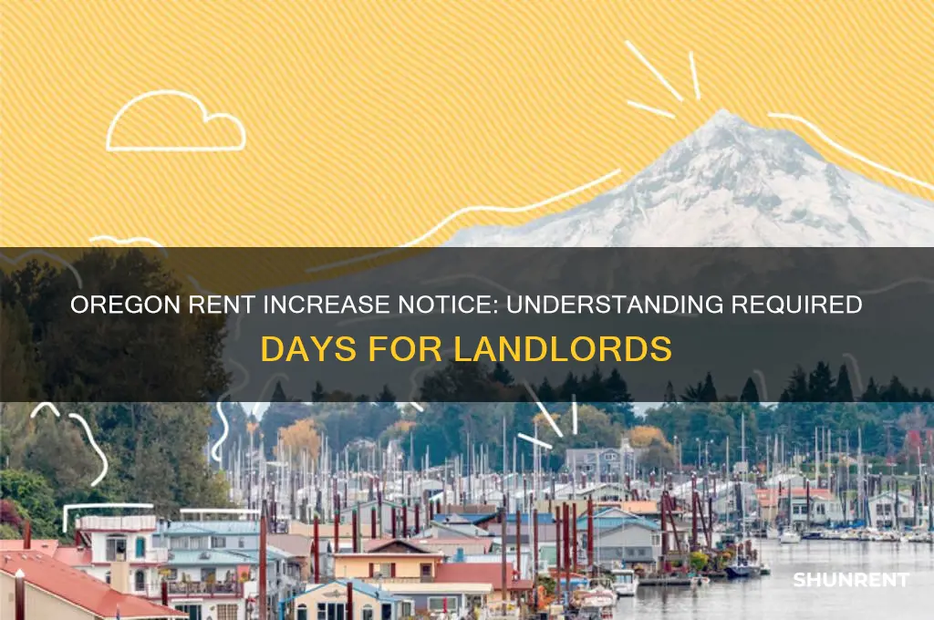 how many days notice to raise rent in oregon