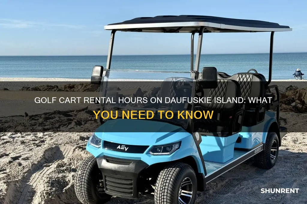 how many hours for golf cart rent daufuskie island