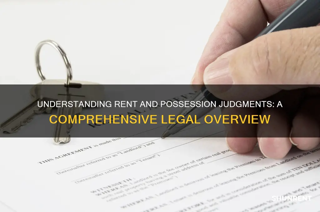 how many judgments for rent and possesion