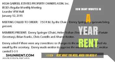 Calculating Annual Rent: Understanding Minutes in a Year's Lease