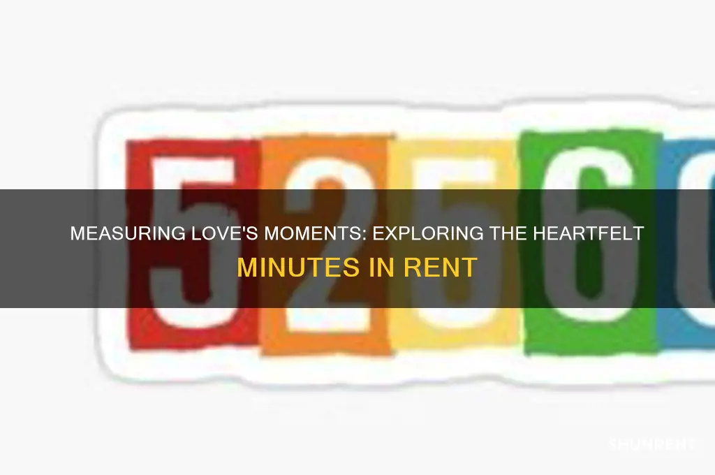 how many minutes of love in rent