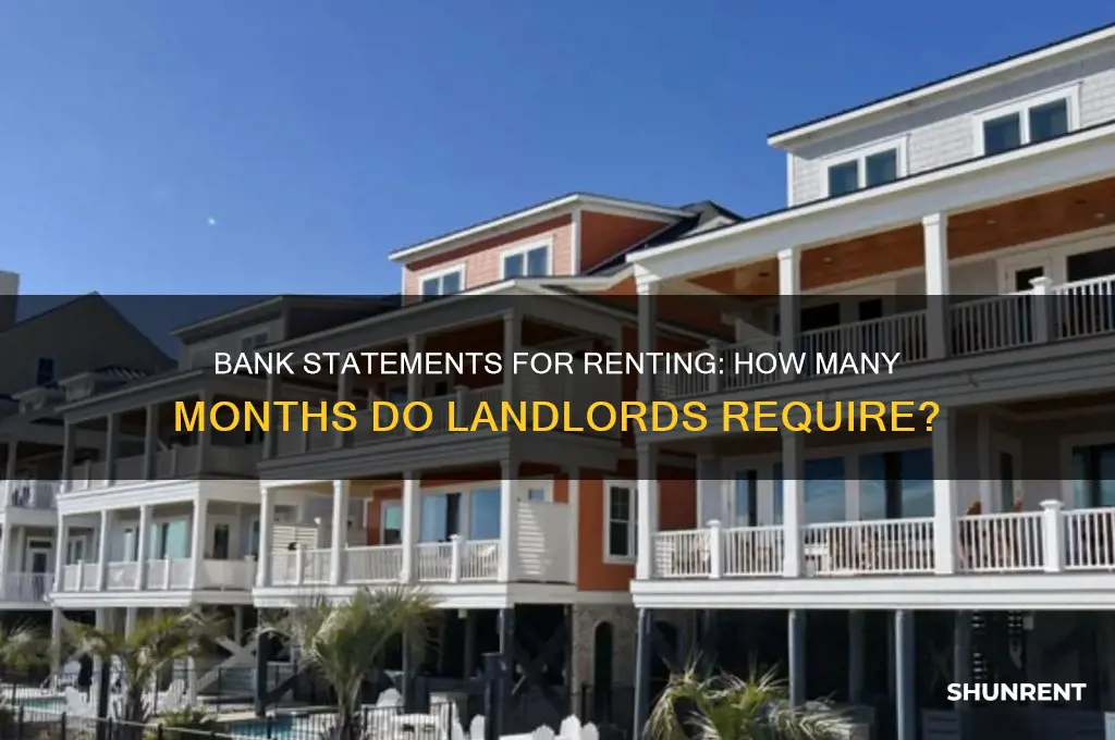 how many months bank statements for renting
