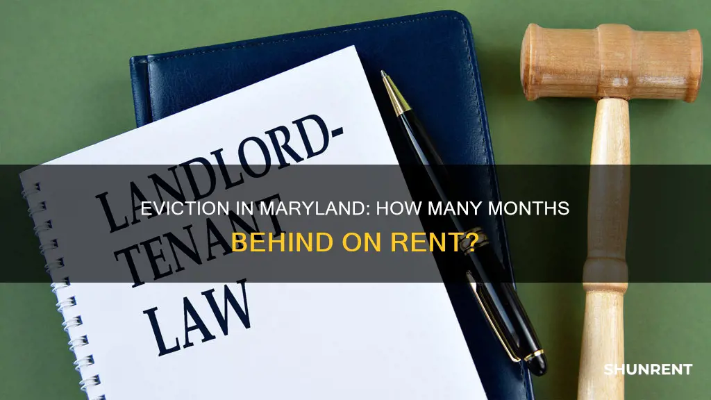 how many months behind on rent before eviction in maryland
