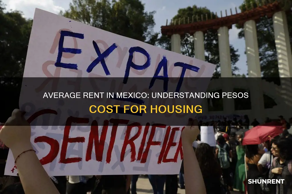 how many pesos is average rent in mexico
