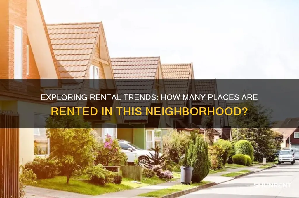 how many places are rented out in t his neighborhood