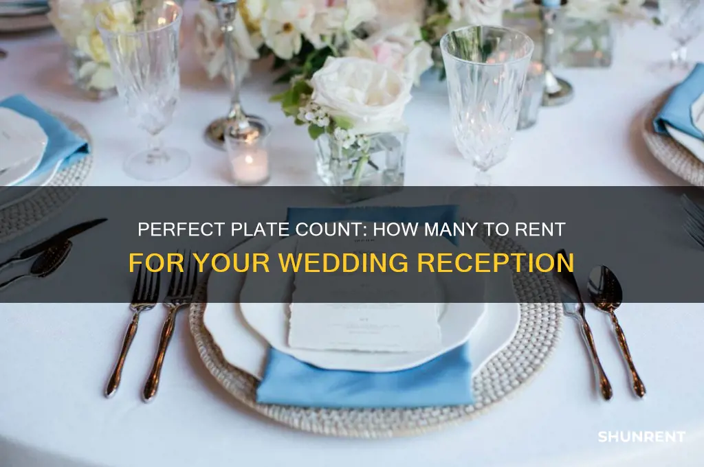 how many plates to rent for wedding