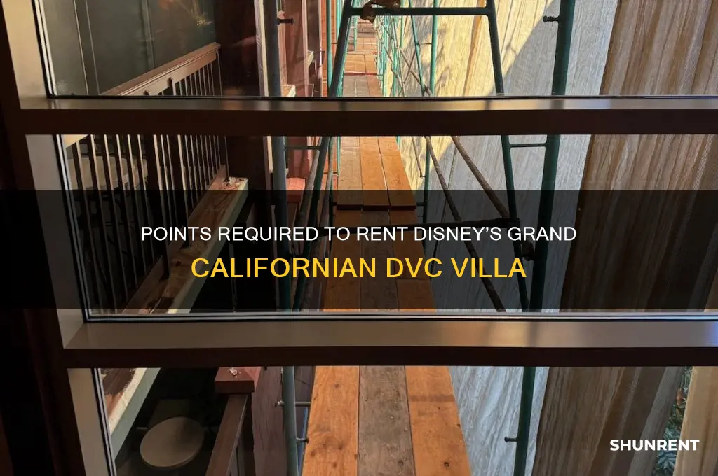 how many points needed to rent a dvc grand california