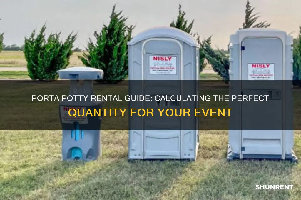 how many porta potties should i rent