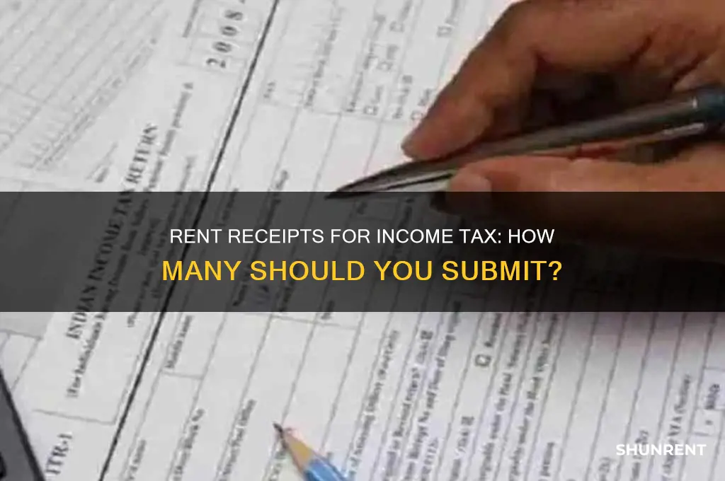 how many rent receipts to submit for income tax