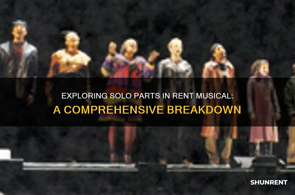 how many solo parts are in rent musical