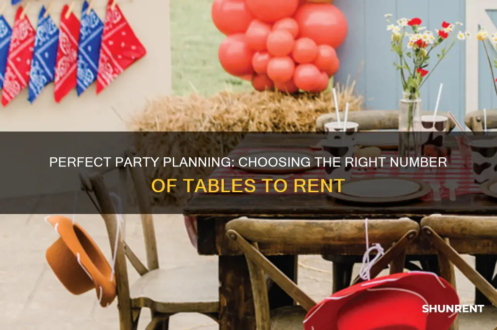 how many tables to rent for a party