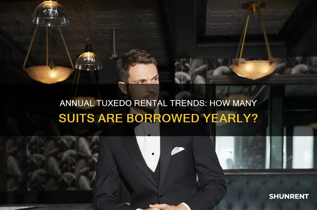 how many tuxedos are rented every year