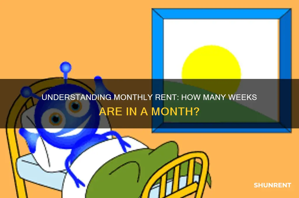 how many weeks in a month for rent
