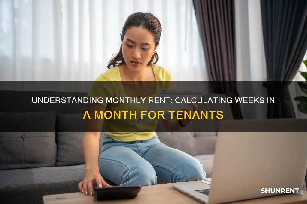 how many weeks in a month rent