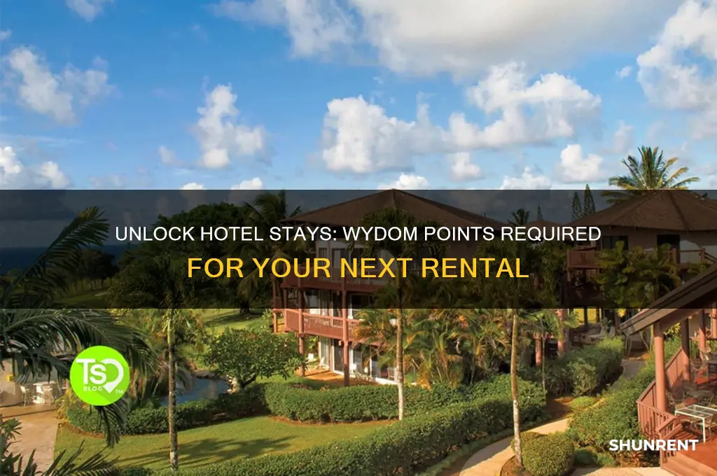 how many wydom points to rent hotel