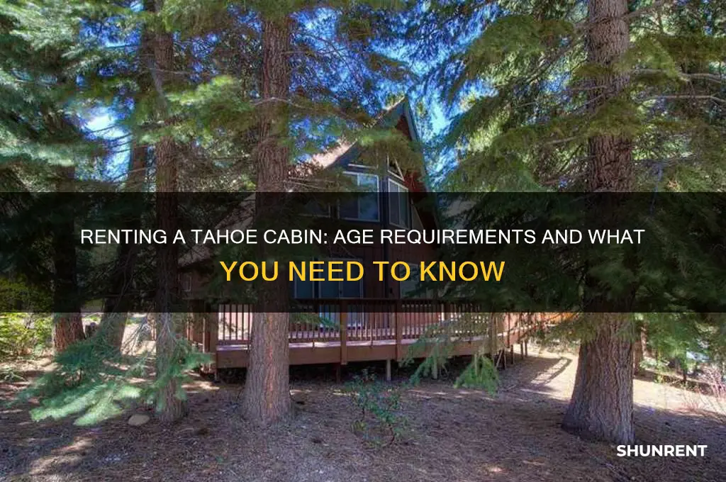 how old to rent a cabin in tahoe