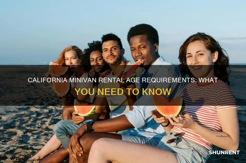 how old to rent a minivan california