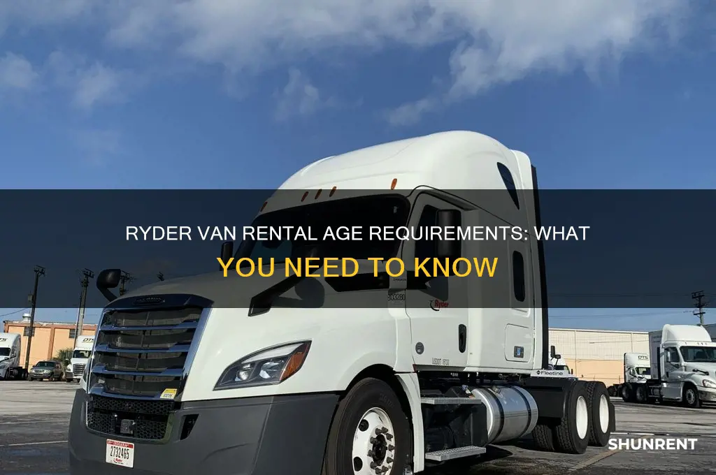 how old to rent a ryder van