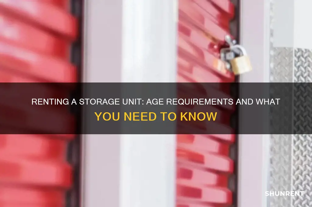 how old to rent a storage unit