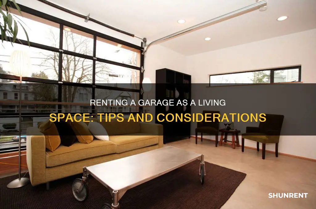how ot rent a garage to live in
