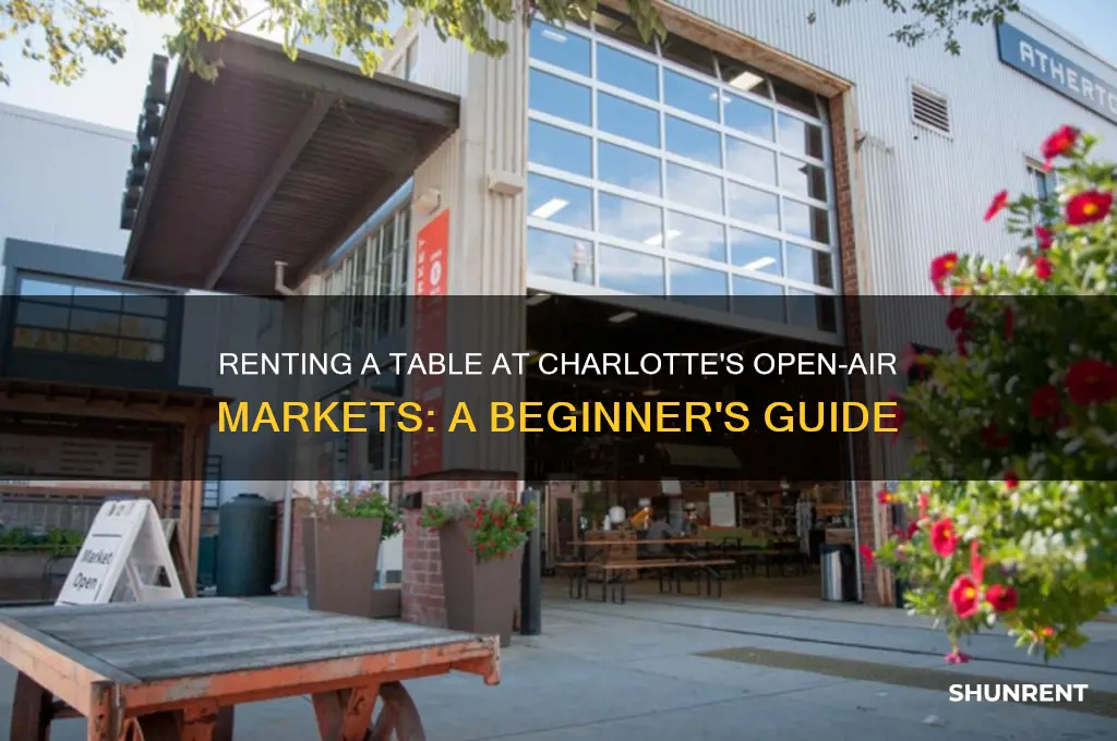 how rent a table open air market in charlotte