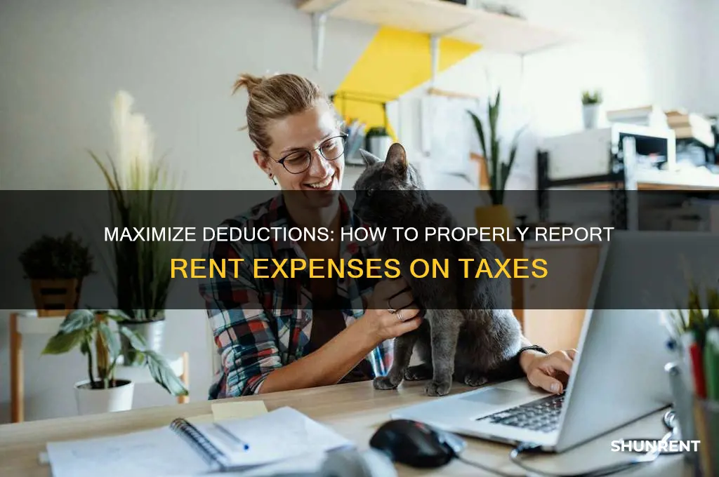 how shoul di enter my rent expenses on taxes