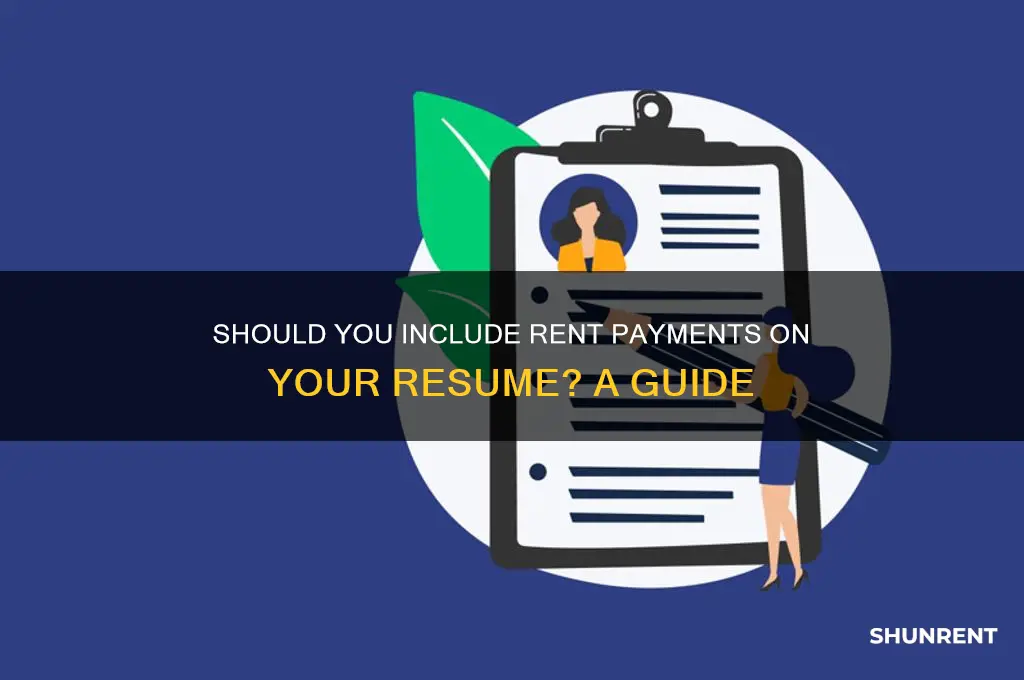 how should i include rent on my resume