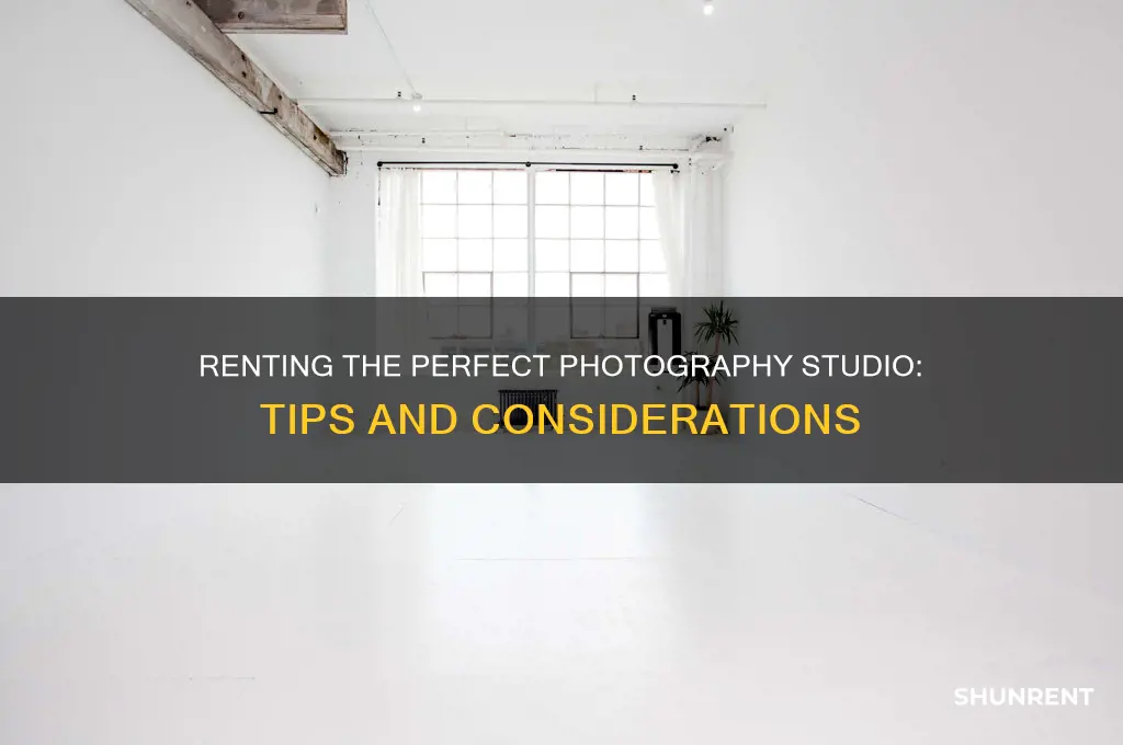 how should i rent a studio for photography