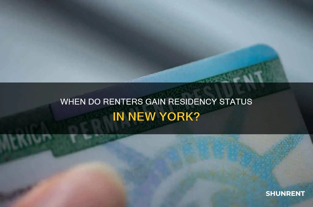 how soon after renting become resident ny