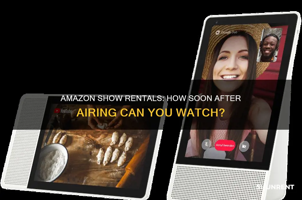 how soon are shows available to rent after airing amazon