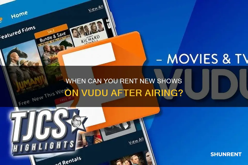 how soon are shows available to rent after airing vudu
