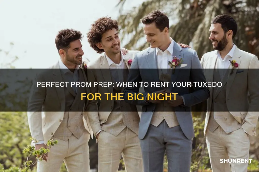 how soon before prom should i rent a tuxedo