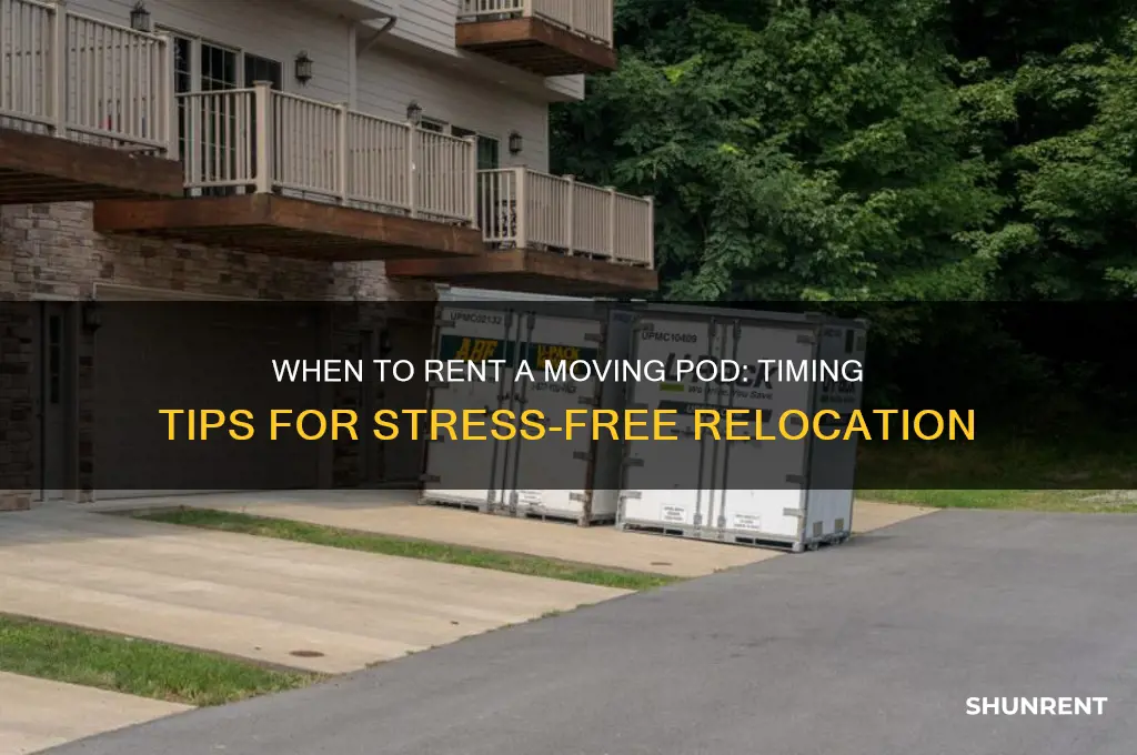 how soon in advance should i rent a pod