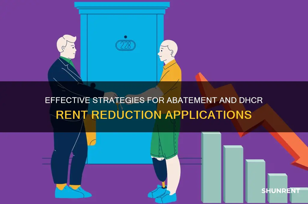 how to abatement and dhcr rent reduction