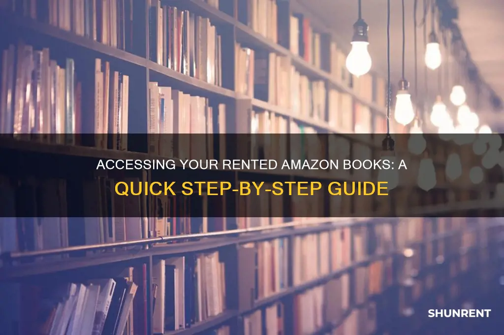 how to access a book rented on amazon