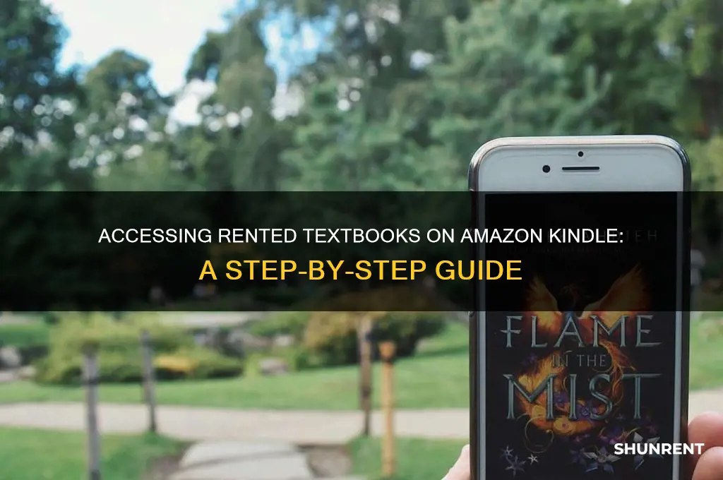 how to access rented textbook amazon kindle