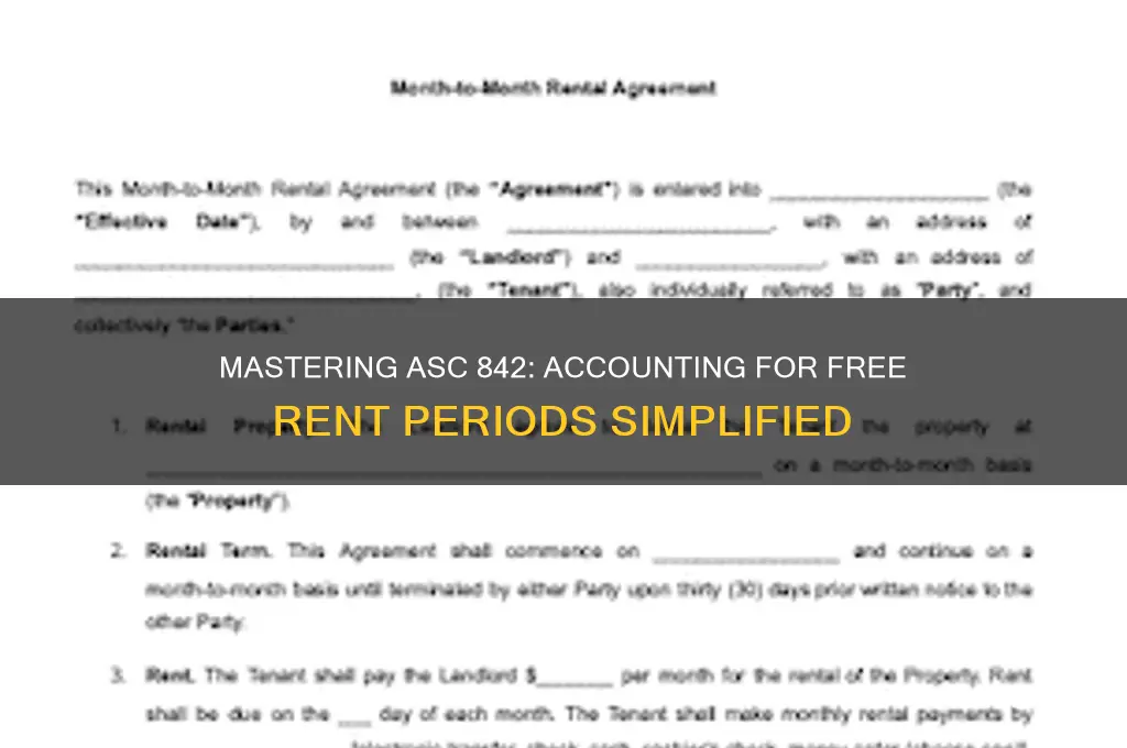 how to account for free rent under asc 842