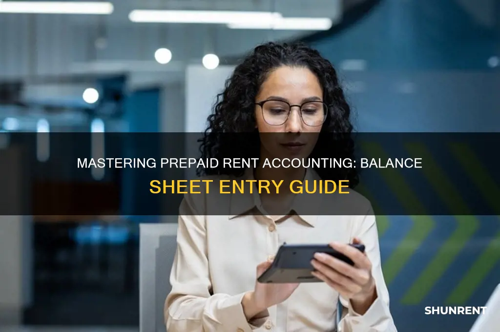 how to account for prepaid rent on a balance sheet