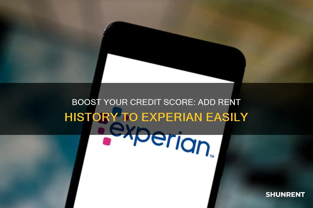 how to add rent history to experian