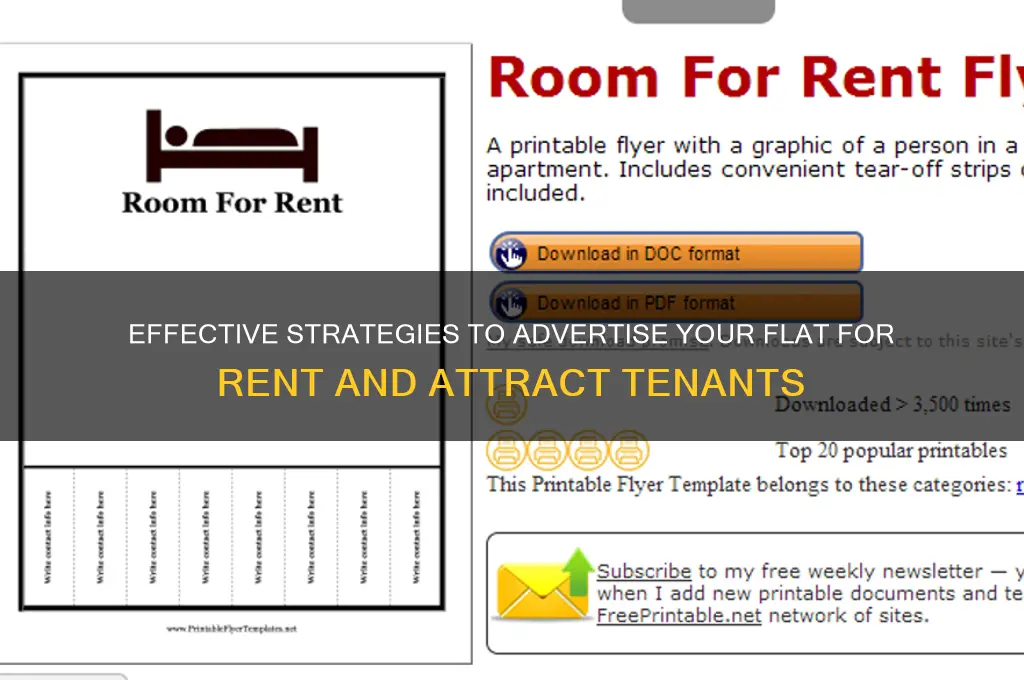 how to advertise a flat for rent