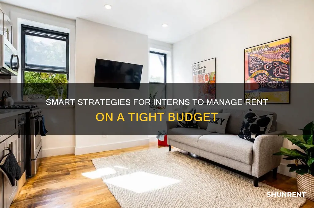 how to afford rent as an intern