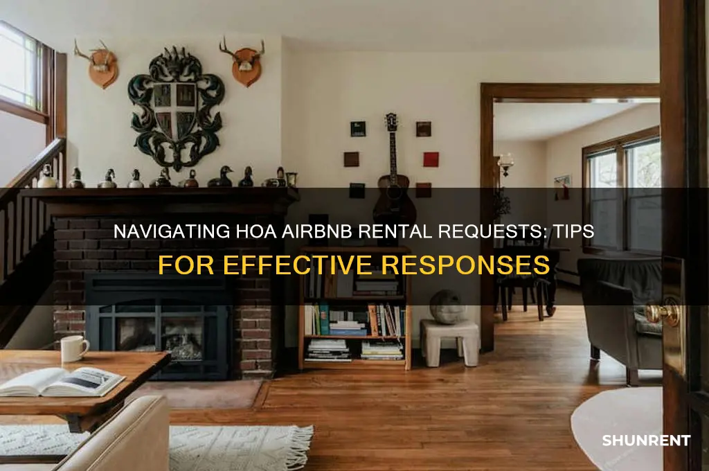 how to answer request from hoa about airbnb renting
