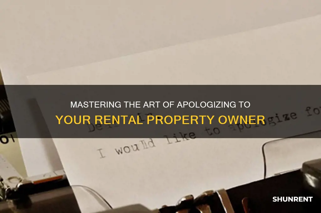 how to apologise to person renting out