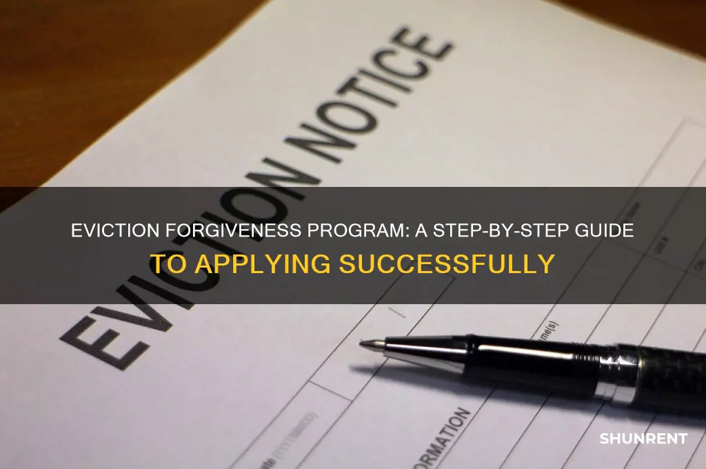 how to apply for eviction forgiveness program